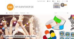 Desktop Screenshot of my-eventshop.de